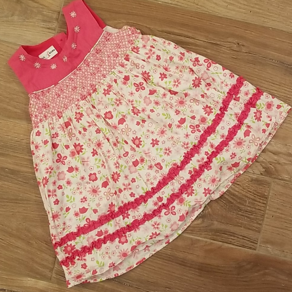 Floral Toddler Dress with Smocking